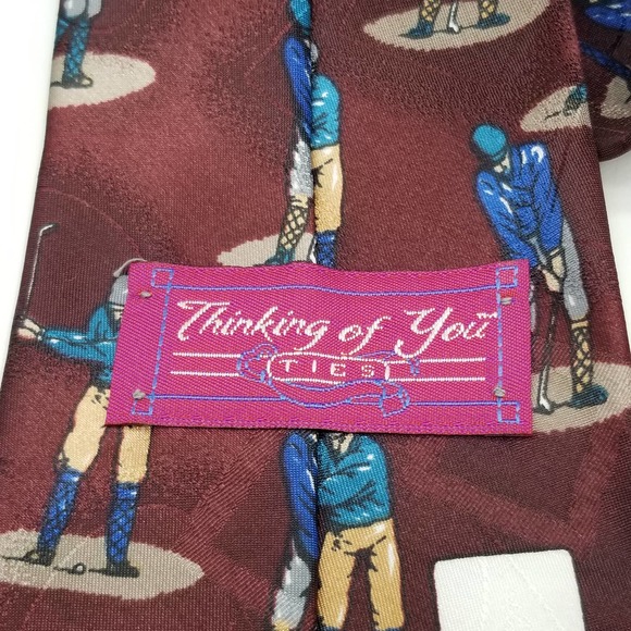 Thinking of You Golfer MEns NEck Tie Golf Knickers - Picture 6 of 7